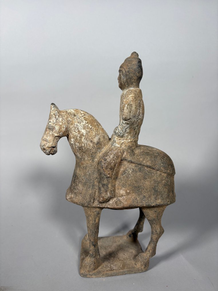 Det gamle Kina, Tang-dynastiet Terrakotta Soldat med Mingqi-rustning ridder - 32 cm #4.3