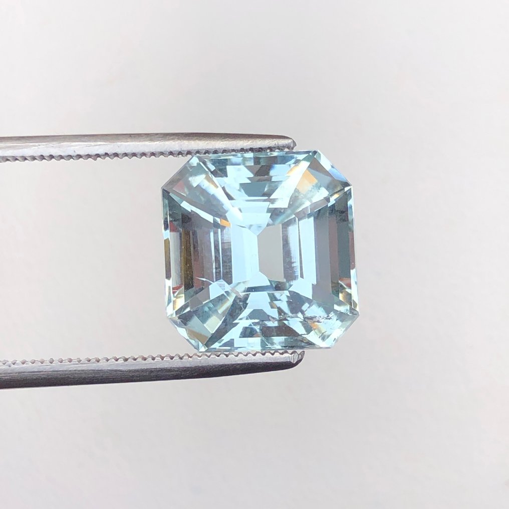 Fără preț de rezervă - 1 pcs Albastru Aquamarine - 7.88 ct - Asociația internațională de pietre prețioase colorate (ICA GemLab) #1.0