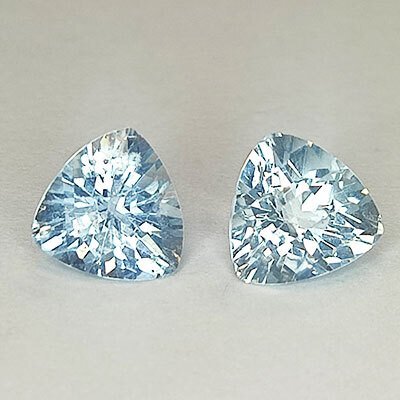 2 pcs  藍色 海藍寶石  - 2.03 ct - Antwerp Laboratory for Gemstone Testing (ALGT) #2.1