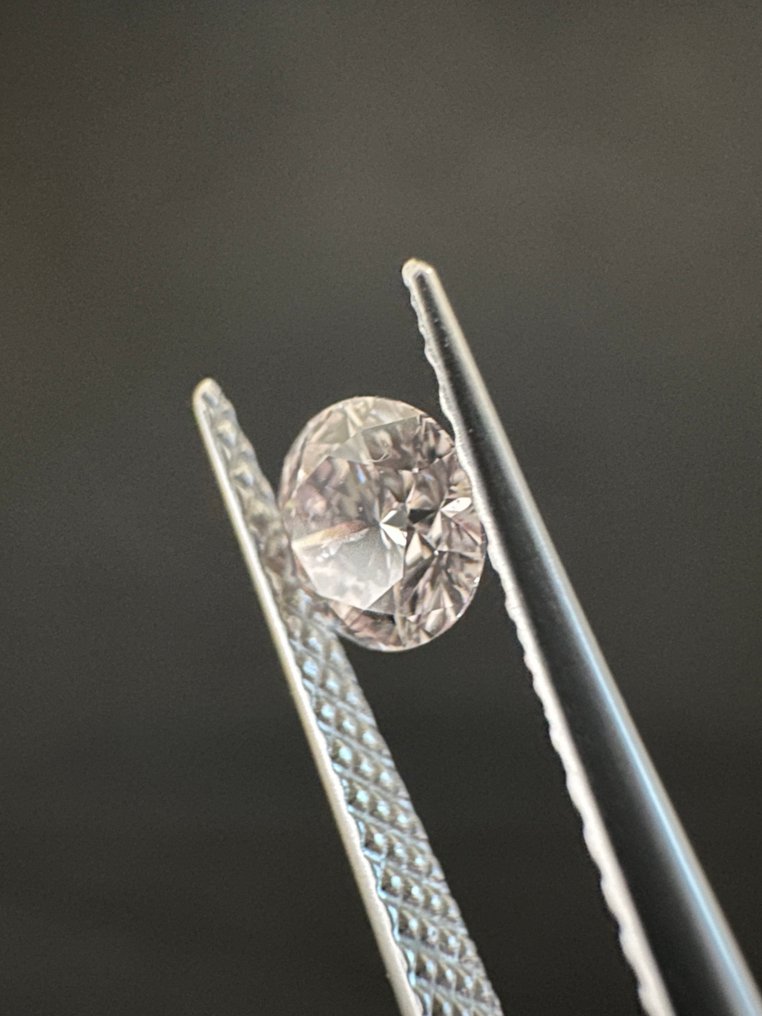 1 pcs Diamant (Natürlich farbig) - 0.35 ct - Rund - Fancy light Lila Rosa - I1 - International Gemological Institute (IGI) #1.0