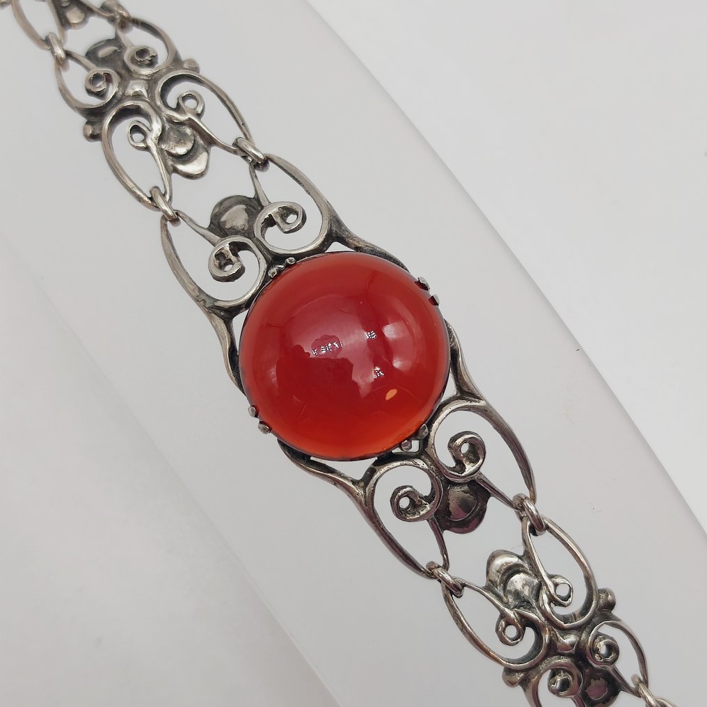 Fără preț de rezervă - Brățară Argint Carnelian - Fons Reggers #3.2