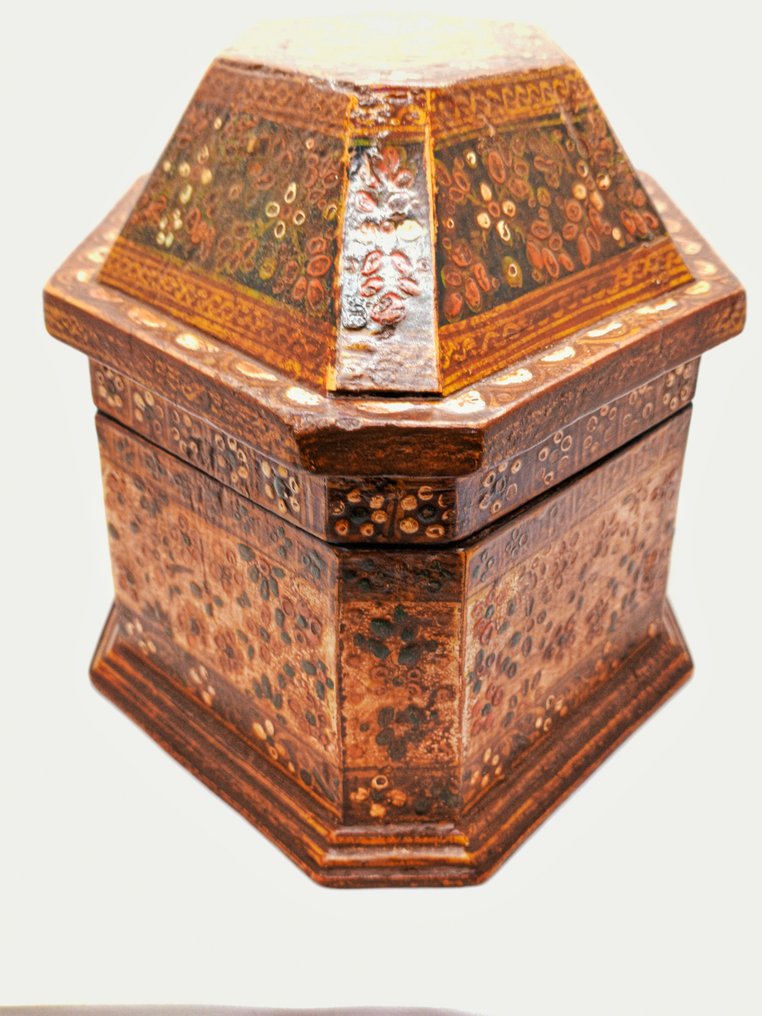 Κασμίρι κουτί - Ξύλο - Ινδία - Early 20th century #3.2