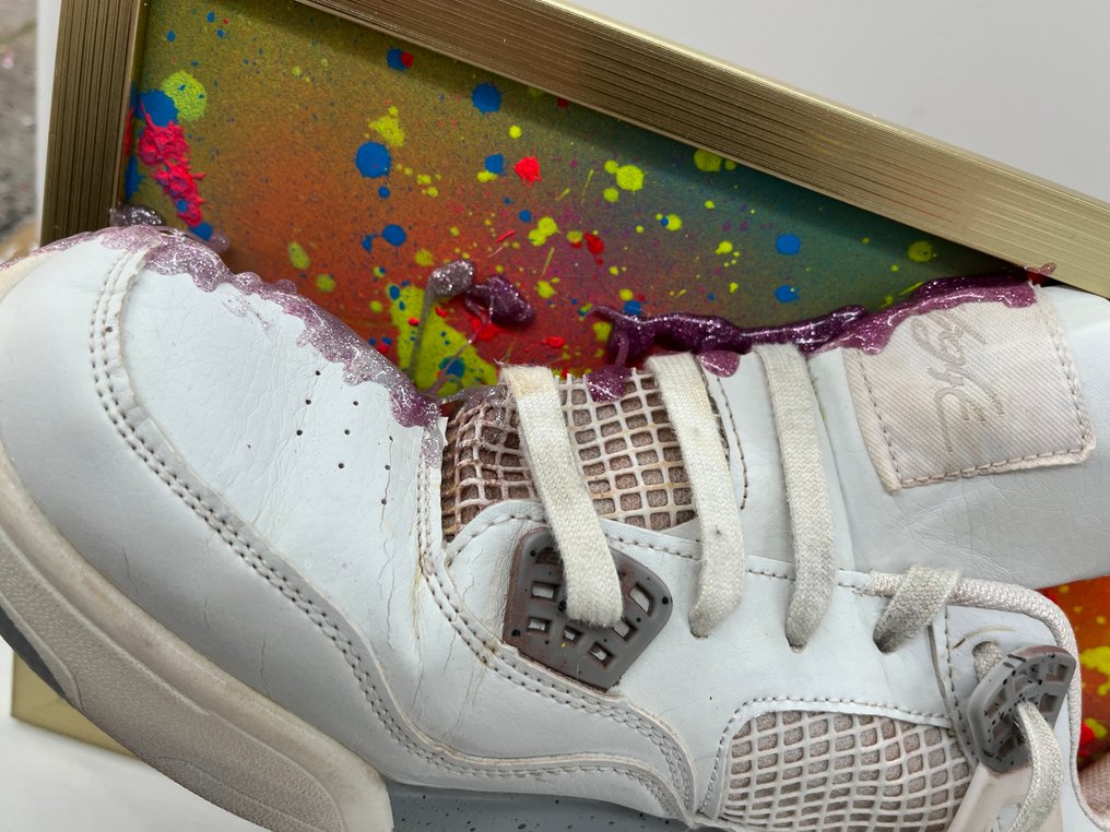 Alvin Silvrants - Nike Air Jordan IV “White Oreo” 3D sneaker art in frame #4.3