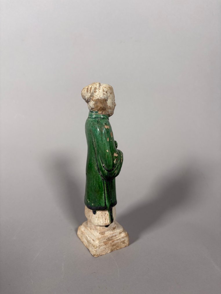 Chinois antique, dynastie Ming Terre cuite serviteur Mingqi - 17.5 cm #4.3