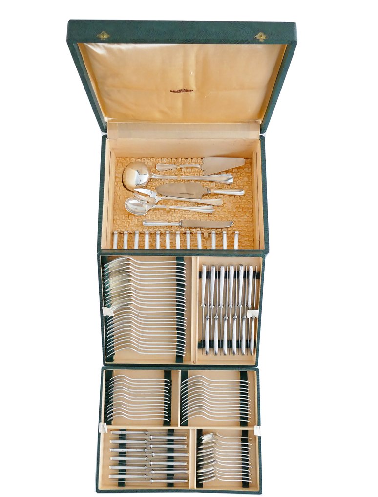 Christofle - Luc Lanel - Servizio di posate per 12 (102) - Boreal - Placcato argento - 102 pezzi / 12 persone #3.2