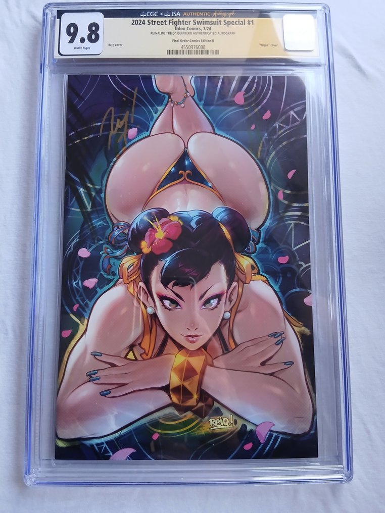 2024 Street Fighter Swimsuit Special #1 - Final Order Comics Edition B - REIQ Chun-Li Dark Variant - Signed by Reinaldo REIQ Quintero - 1 Signed graded comic - Primeira edição - 2024 - CGC 9.8 #1.0