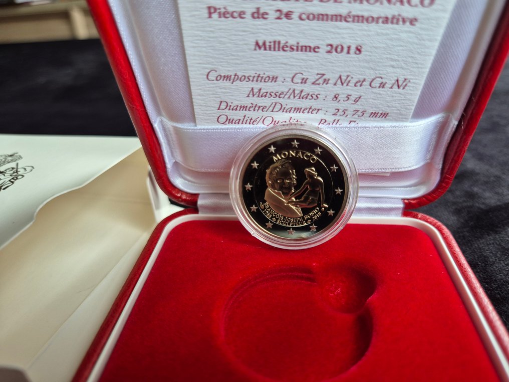 Monaco. 2 Euro 2018 "François-Joseph Bosio" Proof #1.0