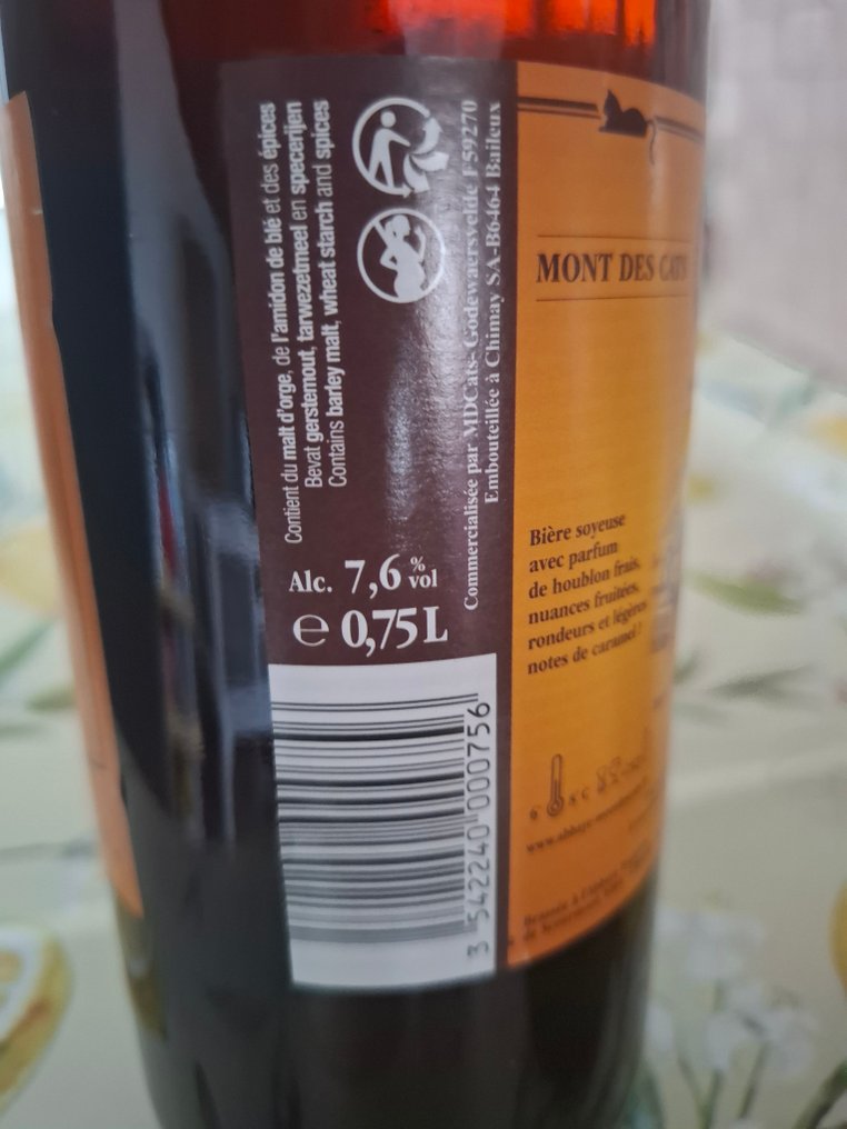 Abbaye du Mont des Cats - Trappiste - 75cl -  3 bottles  #4.3