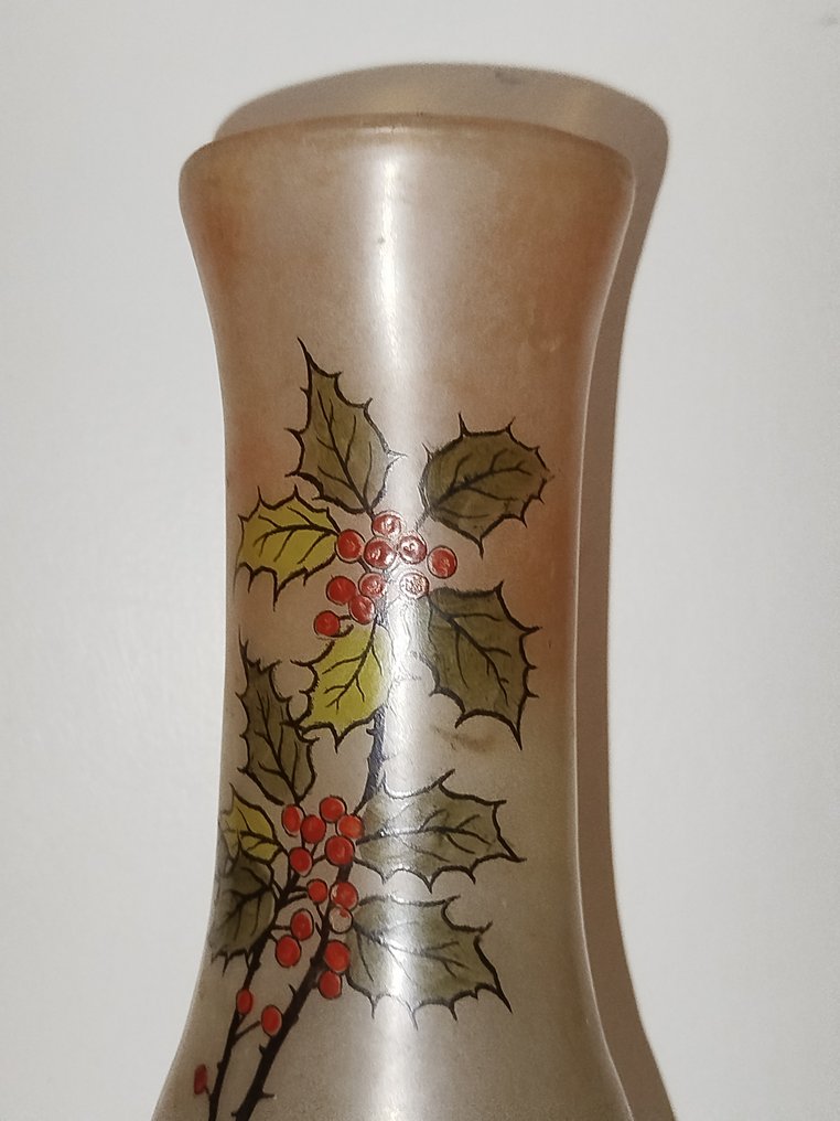 JEM  éleve de François Théodore Legras (1839-1916) - 单花花瓶 -  花卉珐琅  - 玻璃 #4.3