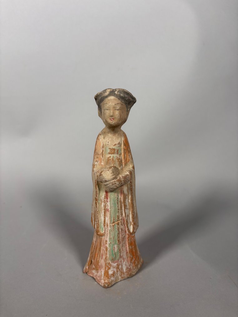 Chinois ancien, empire unifié des Tang Terre cuite Mingqi - 19.5 cm #1.0