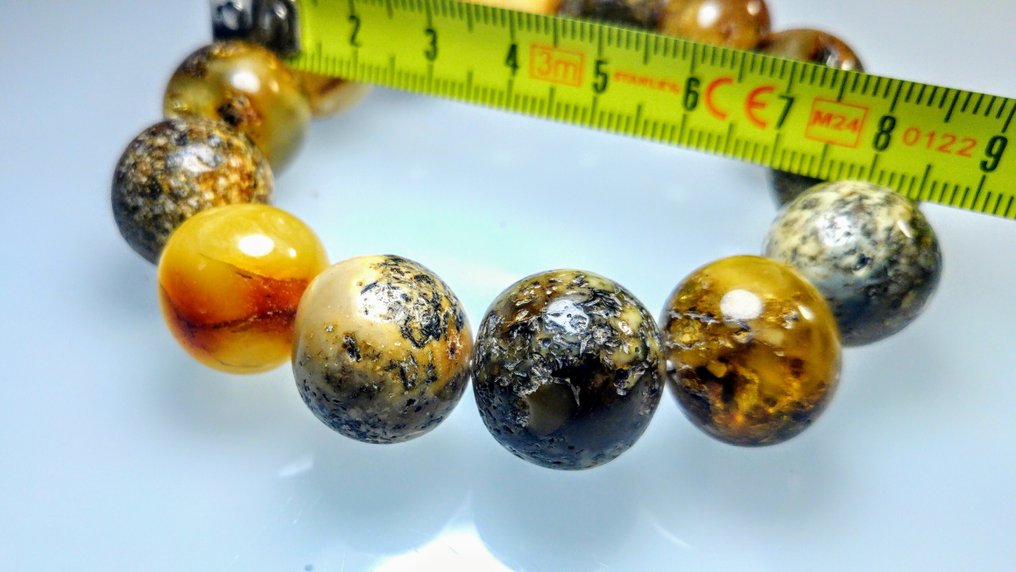 Baltic amber - Amber - Bangle - Bracelet - unique - 16 mm - 16 mm #4.3