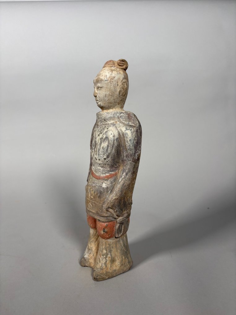 Chinois ancien, empire unifié des Tang Terre cuite Mingqi - 25 cm #2.1
