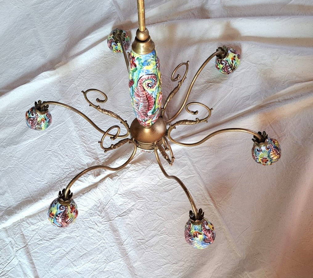 吊灯 - 陶瓷, 黄铜 - Vietri陶瓷 #1.0