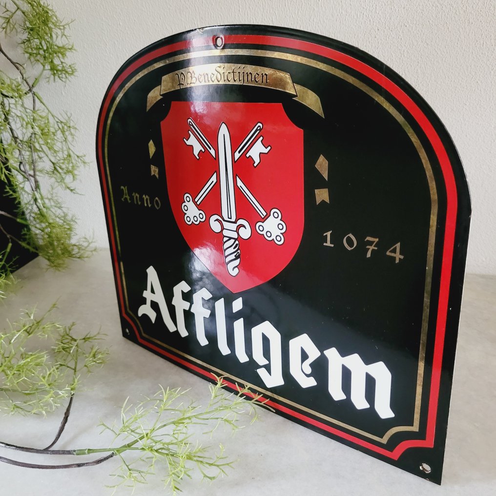 Affligem Bier, Emaille Reclamebord - Πινακίδα - Σμάλτο #4.3