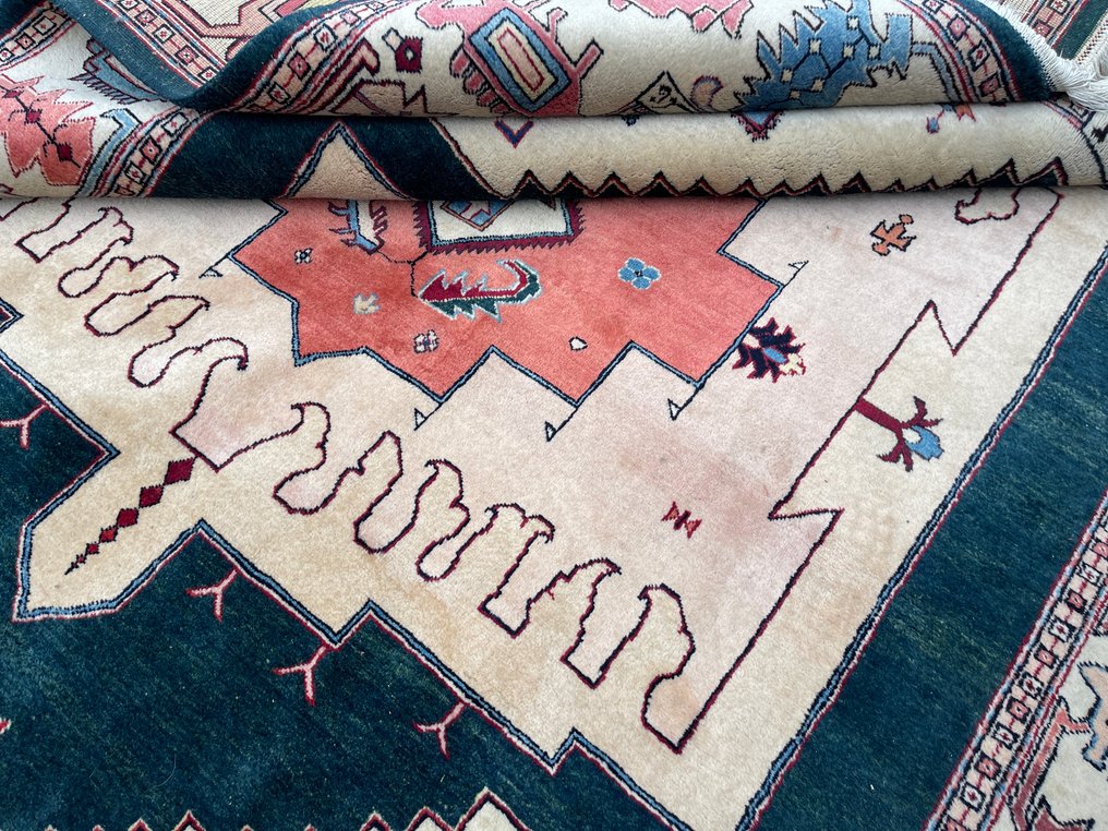 Azerbaijanske designs - håndknyttet - uld - kvalitets tæppe - geometrisk design - Tæppe - 302 cm - 242 cm #4.3