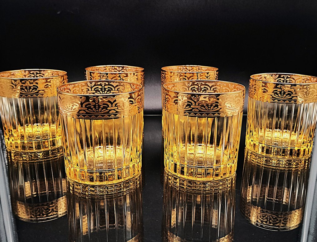 Artemisia - Bicchiere da whisky (6) - Cristallo, oro 24kt #2.1