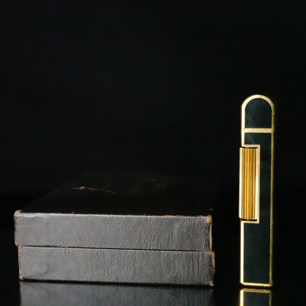 Dunhill - Rollagas Lighter Dome Bark - Sem preço de reserva - Isqueiro - Banhado a ouro, Preto Lacado #2.1