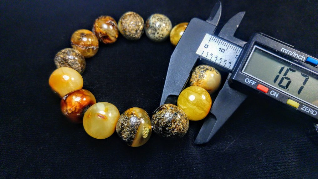 Baltic amber - Amber - Bangle - Bracelet - unique - 16 mm - 16 mm #2.1