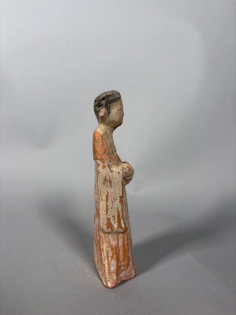 Chinois ancien, empire unifié des Tang Terre cuite Mingqi - 19.5 cm #1.0
