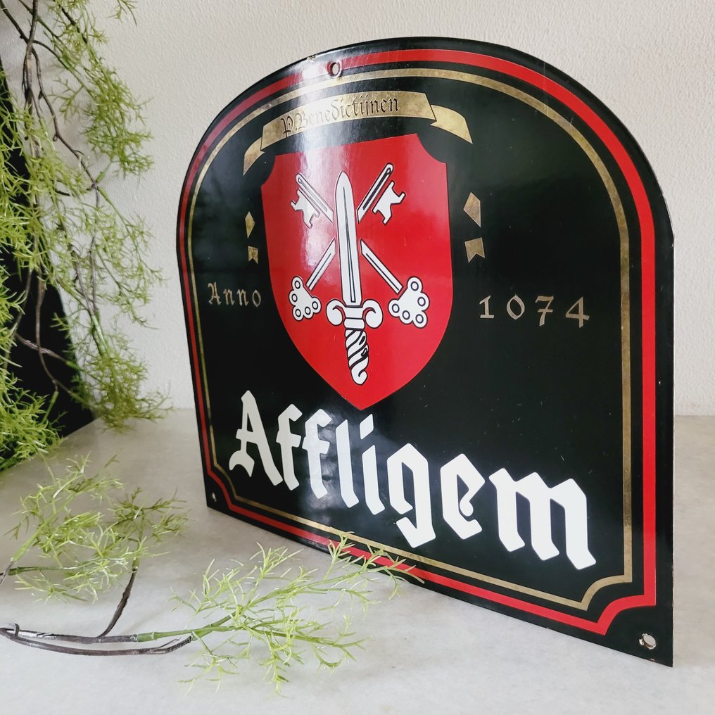 Affligem Bier, Emaille Reclamebord - Πινακίδα - Σμάλτο #1.0