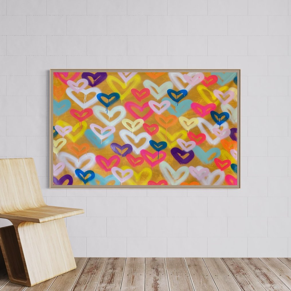 Timo Wedell - Farbenfrohe Liebe  Like Banksy - XL · No Reserve #4.3