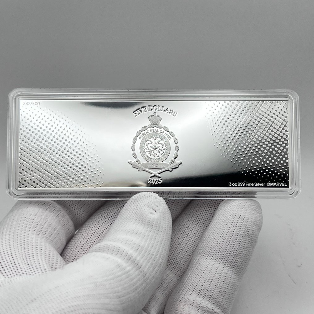 Niue. 5 Dollars 2025 – Marvel – 3 oz Spider-Man vs. Venom – Silver .999 – Proof Colorized – Limited Mintage 500 #3.2