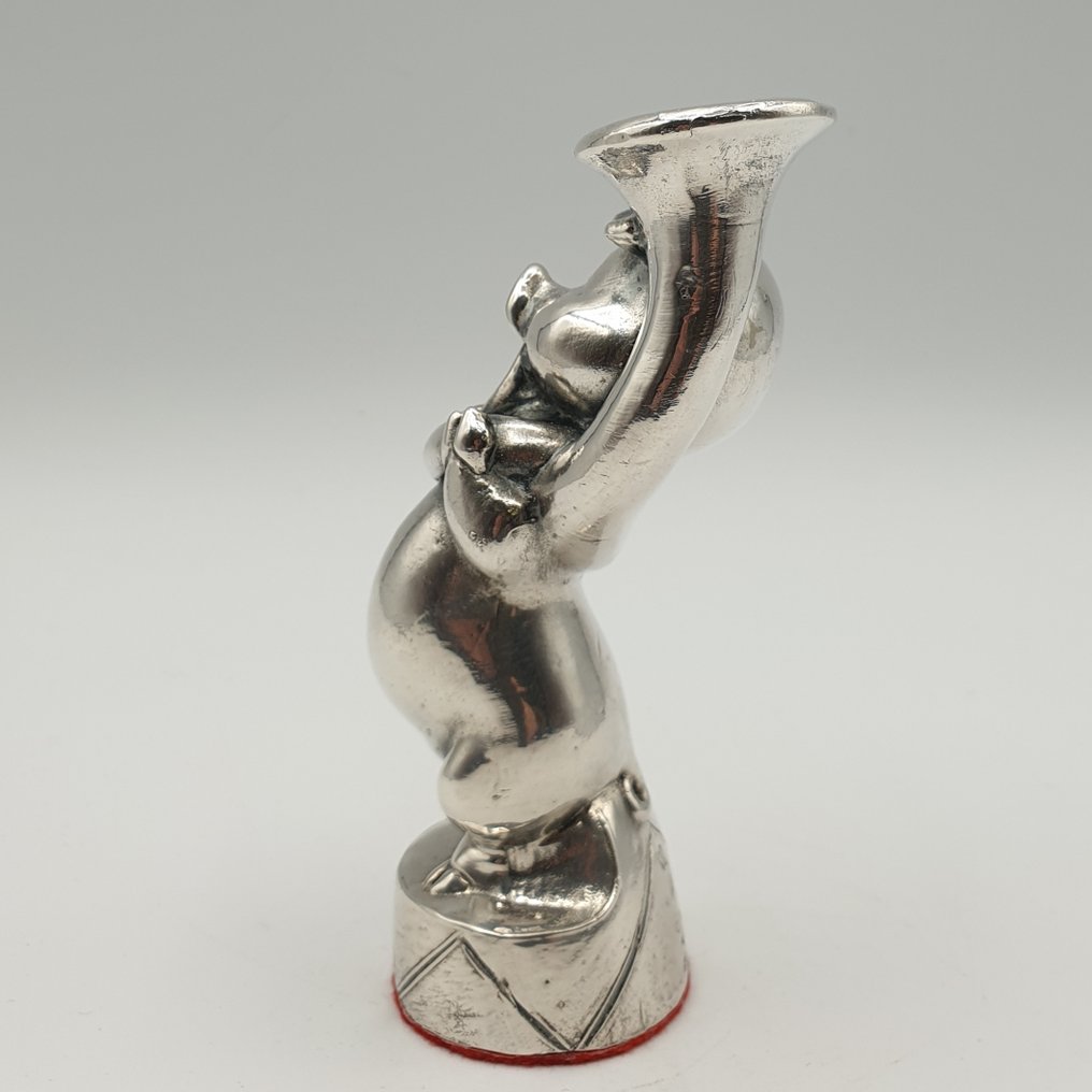 Porcellino musicista rivestito in Argento 925 fiorentino - Statuetă - .925 argint, Îmbrăcat în argint #3.2