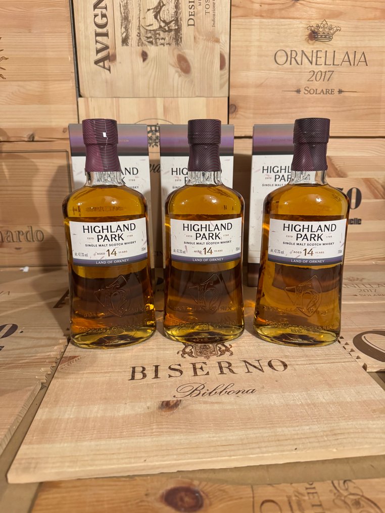 Highland Park 14 years old Land of Orkney  - 70 cl - 3 botellas  #1.0