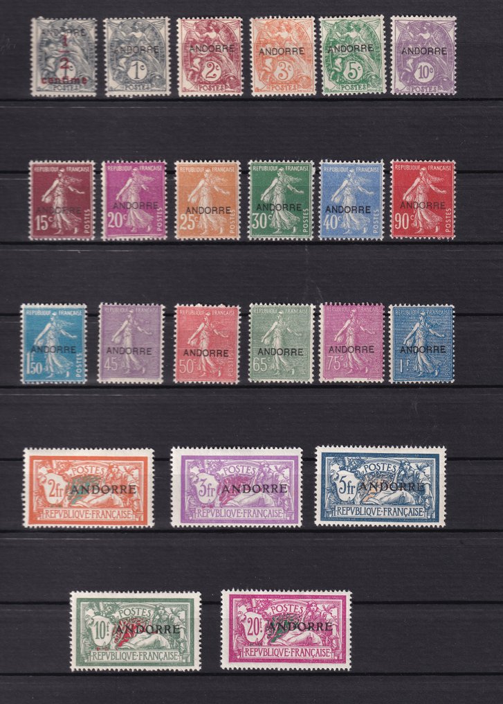 Ανδόρρα 1931 - Κοστίζει 1400€, πλήρης σειρά. - Yvert n°1/23 #1.0