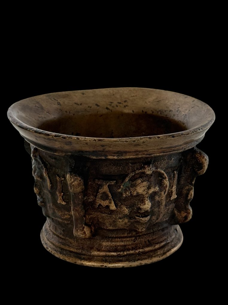 搗藥盅 - 黃銅 - 古董研钵 / 17世纪 #4.3