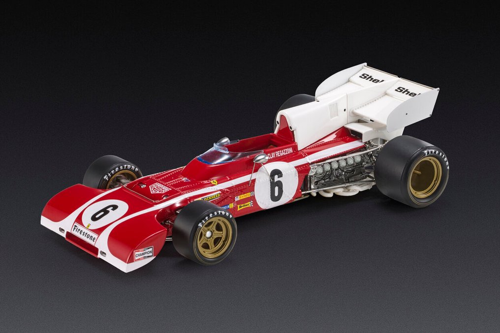GP Replicas 1:18 - Modell versenyautó - Ferrari F1 312 B3 GP Sudafrica 1972 #6 Regazzoni - GP111B #1.0