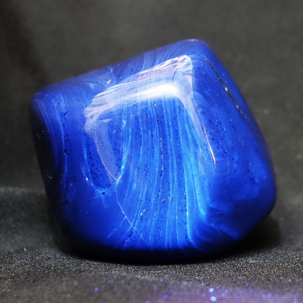 Dark Blue Amber Monolith Completely Polished - Height: 120 mm - Width: 90 mm- 239 g #2.1