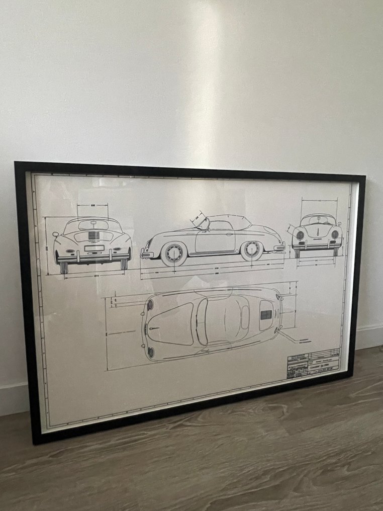 Porsche 356 Speedster - Technical Drawing - Frame - Design #1.0