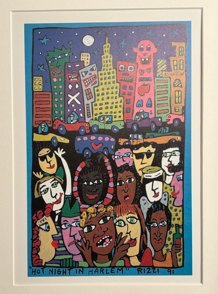 James Rizzi (1950-2011) - Hot Night in Harlem #2.1