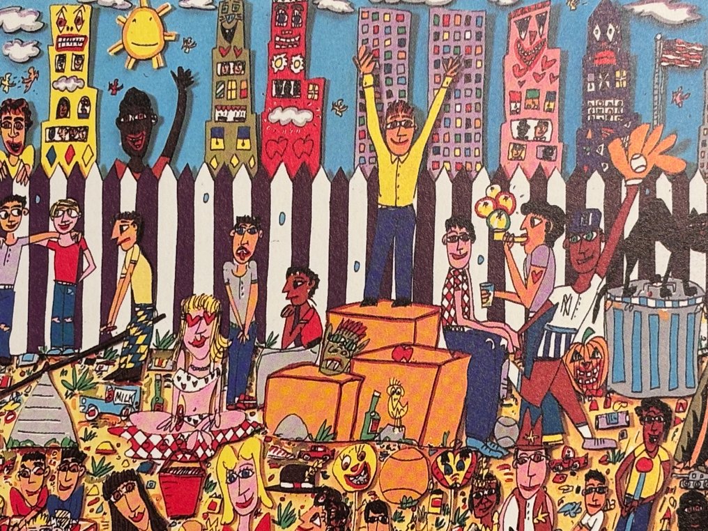 James Rizzi (1950-2011) - The Park Pond #2.1