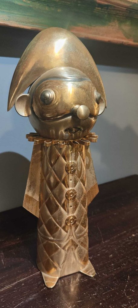 Statue, arlecchino - 28 cm - .800 silver #1.0