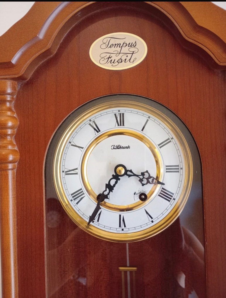 箱式三针一线时钟 -   木, 黄铜 - 1980-1990 - 时间飞逝 #1.0