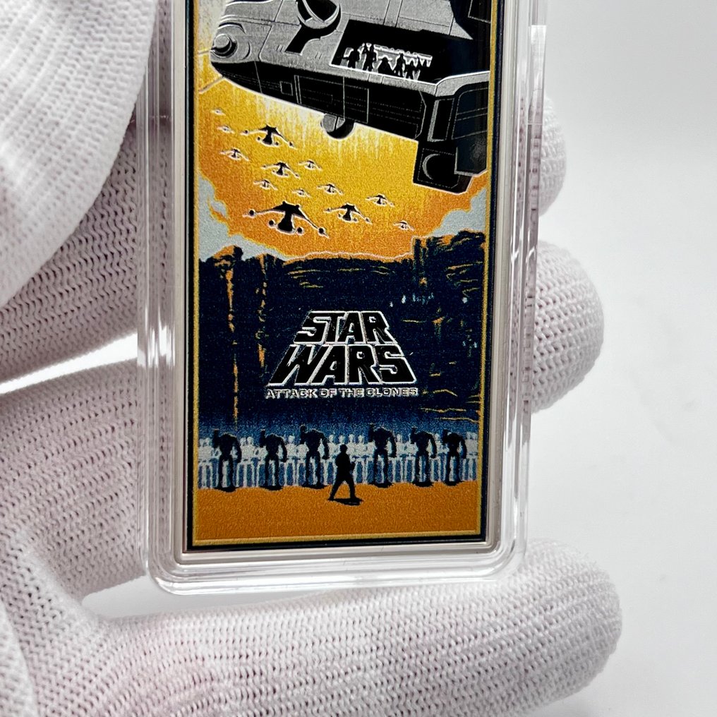 Niue. 5 Dollars 2025 – 3 oz Star Wars – Attack of the Clones – Silver .999 - 5 Dollars – Proof Colorized – Limited #3.2