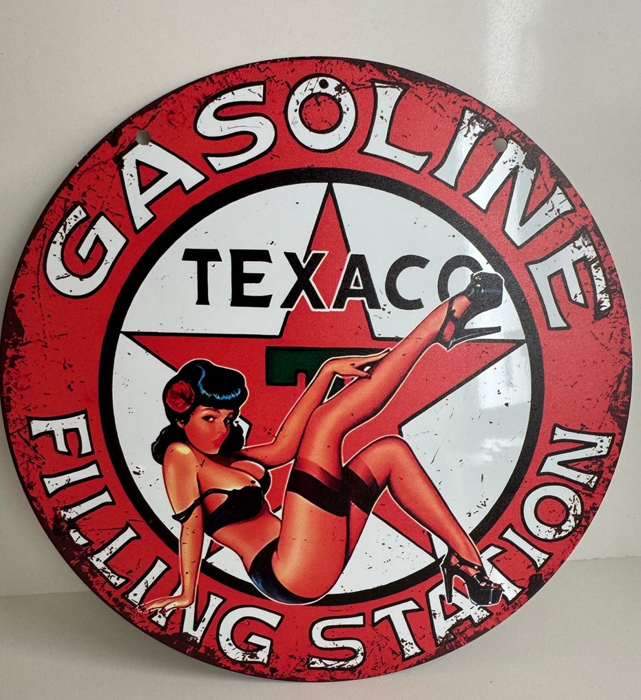 Διαφημιστική φιγούρα - Ελκυστική κυκλική διαφήμιση σε κοντέινερ για το πρατήριο καυσίμων Texaco. - 2020 #1.0