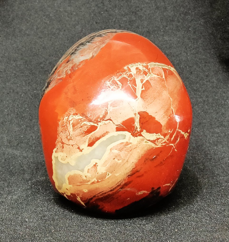 Κρανίο χειροποίητο σκαλιστό σε κρύσταλλο Αυστραλιανό Brecciated Red Jasper. Υπερρεαλιστική σειρά - Ύψος: 128 mm - Πλάτος: 97 mm- 1514 g #4.3