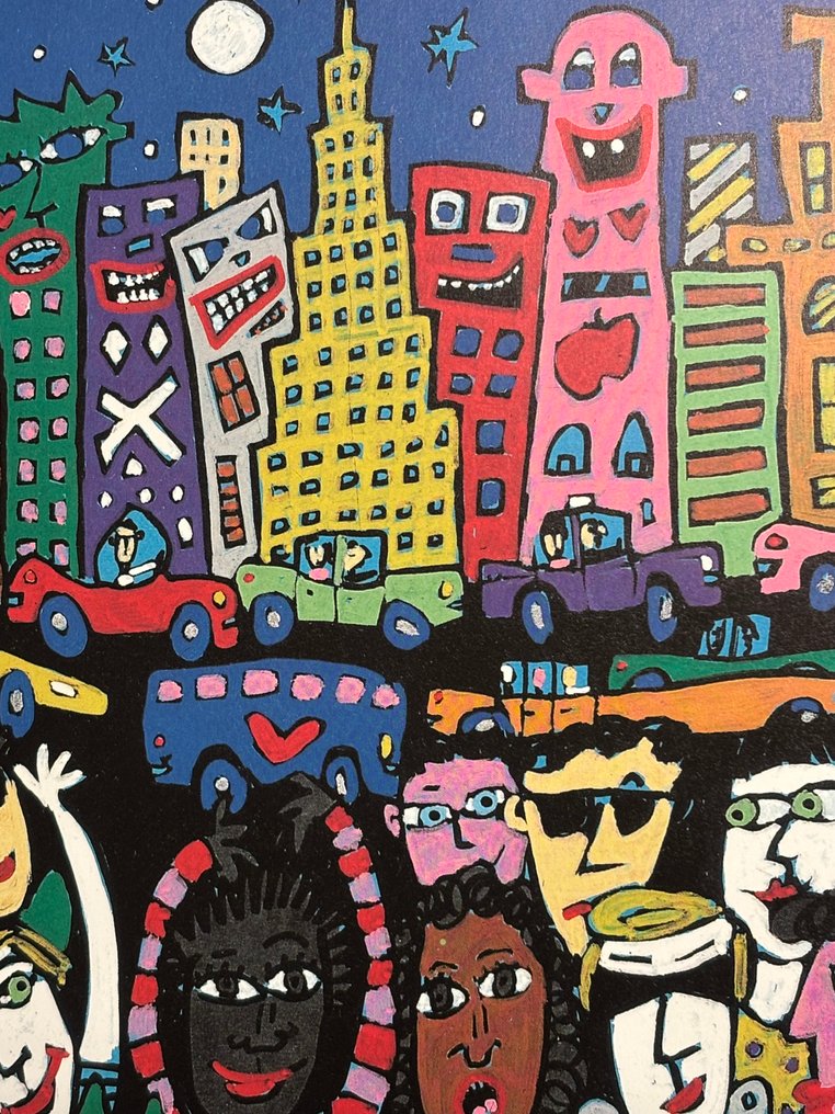 James Rizzi (1950-2011) - Hot Night in Harlem #1.0