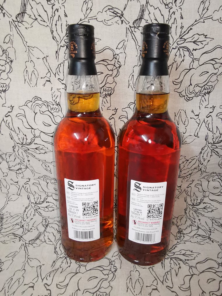 Orkney (HP) 2011 14yo + Mannochmore 2014 11yo - 100 Proof Edition #59 & #51 - Signatory Vintage  - b. 2025  - 700ml - 2 bottles #4.3