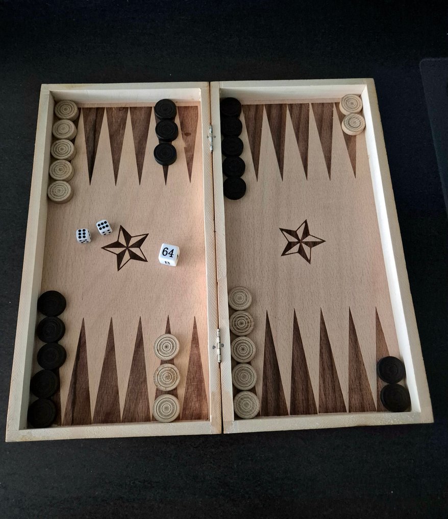 Set di scacchi - en Backgammonbord (2 in 1) Handgemaakt - Legno #1.0