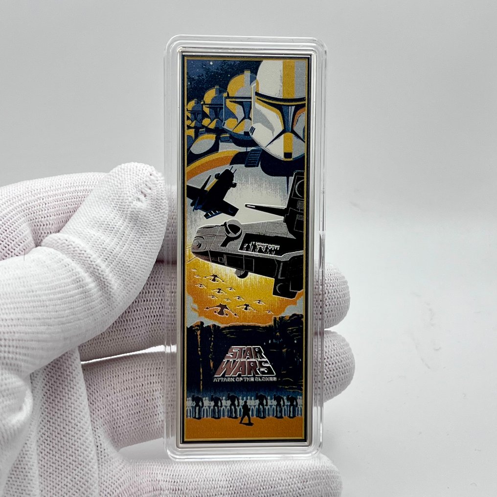 Niue. 5 Dollars 2025 – 3 oz Star Wars – Attack of the Clones – Silver .999 - 5 Dollars – Proof Colorized – Limited #4.3