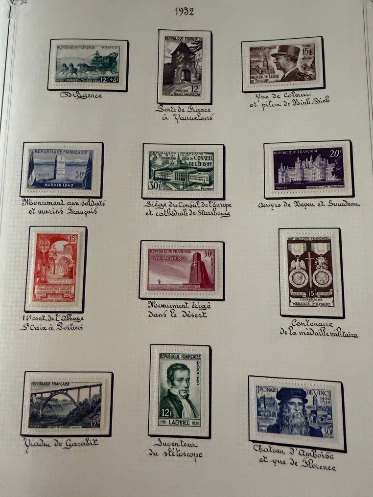 France  - Collection '1950/1954' of Gandon roulette, characters... in NEW condition - B/TB. #4.3