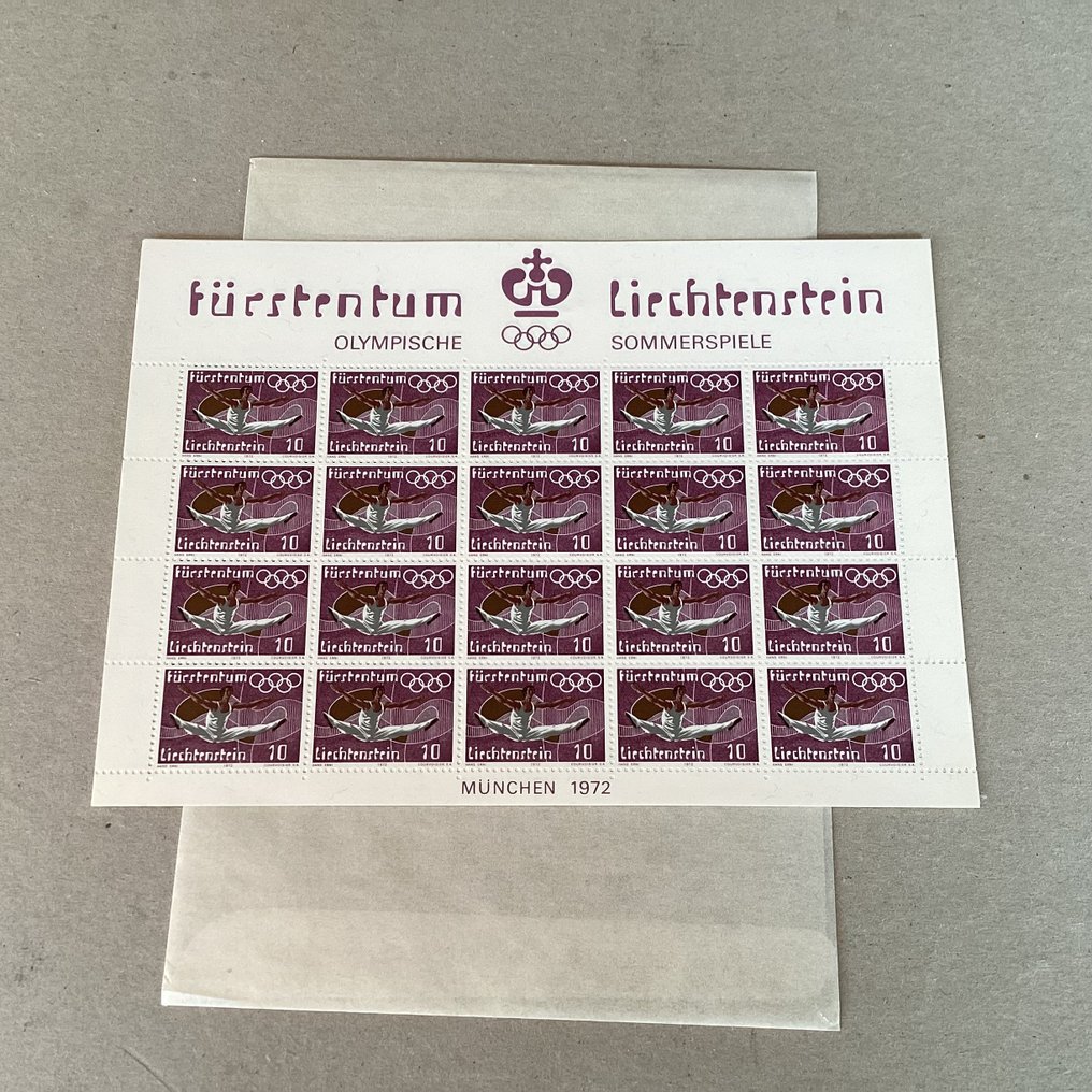 Liechtenstein 1972/1974 - Three complete editions in small sheets. - Michel KB 556/619 #1.0