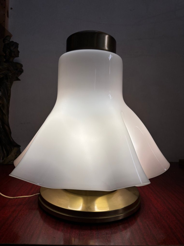 Bordlampe - Glas, Messing - Ghost-lampe #1.0