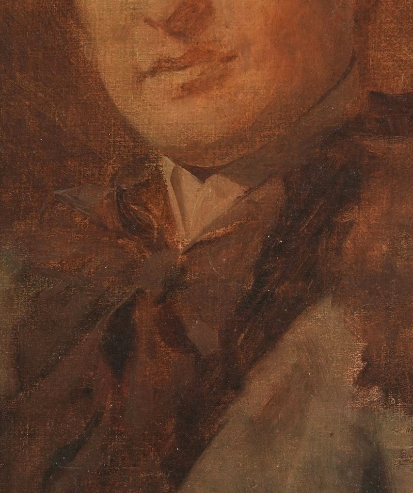 Franz Seraph von Lenbach (1836-1904), attribuito a - Ritratto di giovane con cappello e collo di pelliccia #4.3