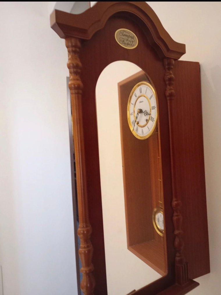 箱式三针一线时钟 -   木, 黄铜 - 1980-1990 - 时间飞逝 #4.3