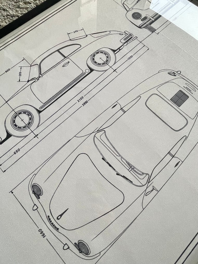 Porsche 356 - Technical Drawing - Frame - Design #4.3